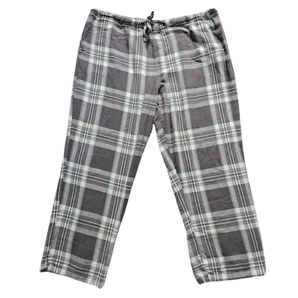 Men's Grey Plaid Pajama Pants, XXL, Drawstring, Old Navy